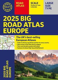 Cover image for 2025 Philip's Big Road Atlas of Europe