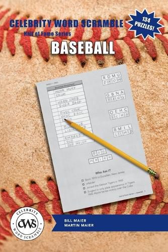 Cover image for Celebrity Word Scramble Hall of Fame Series Baseball
