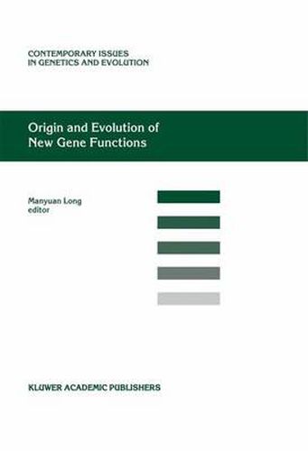 Cover image for Origin and Evolution of New Gene Functions