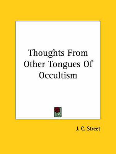 Cover image for Thoughts from Other Tongues of Occultism