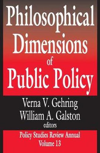 Cover image for Philosophical Dimensions of Public Policy