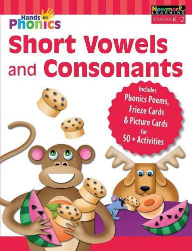 Cover image for Hands-On Phonics: Short Vowels and Consonants (Gr K-2) Student Book