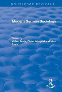 Cover image for Modern German Sociology