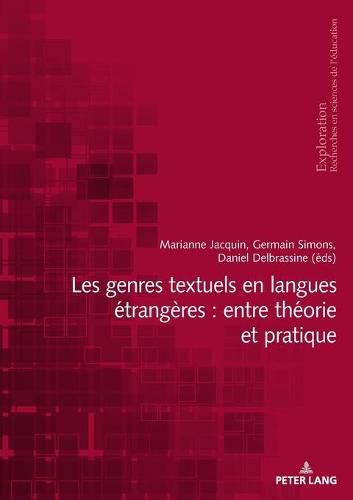 Cover image for Les Genres Textuels En Langues Etrangeres: Entre Theorie Et Pratique