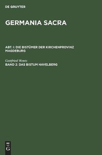 Cover image for Das Bistum Havelberg