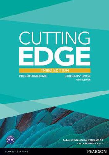 Cover image for Cutting Edge 3rd Edition Pre-Intermediate Students' Book and DVD Pack