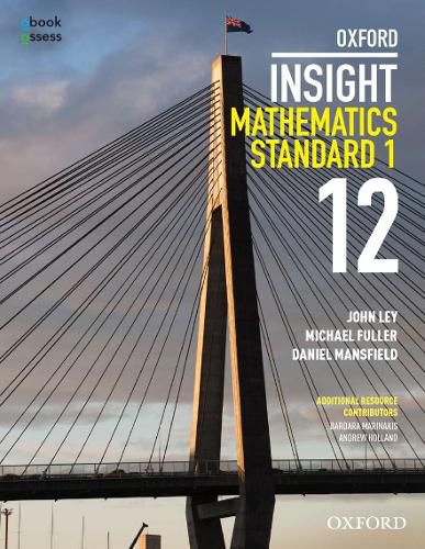 Cover image for Oxford Insight Mathematics Standard 1 Year 12 Student book + obook assess