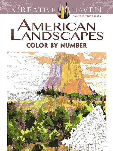 Cover image for Creative Haven American Landscapes Color by Number Coloring Book