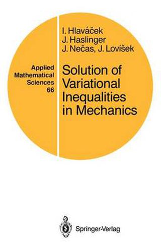 Cover image for Solution of Variational Inequalities in Mechanics