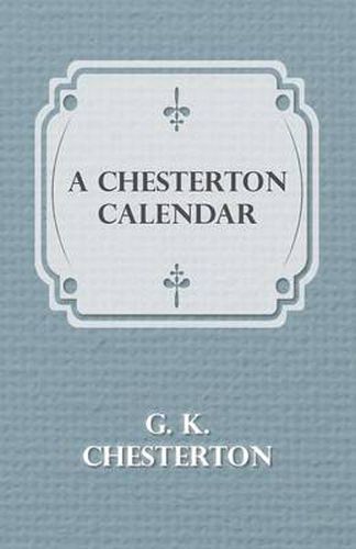 A Chesterton Calendar