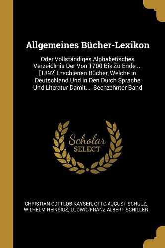 Cover image for Allgemeines Buecher-Lexikon