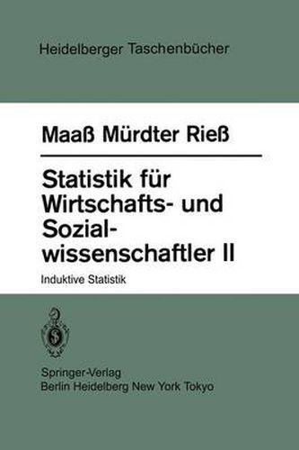 Cover image for Statistik Feur Wirtschafts- Und Sozial-wissenschaftler 2: Induktive Statistik