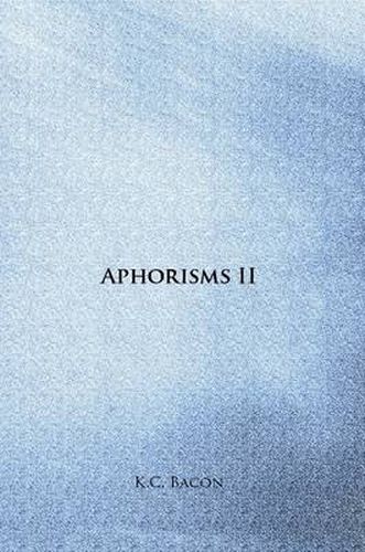 Cover image for Aphorisms II