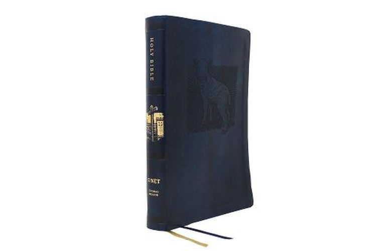 Cover image for NET Bible, Thinline Art Edition, Large Print, Leathersoft, Blue, Comfort Print: Holy Bible