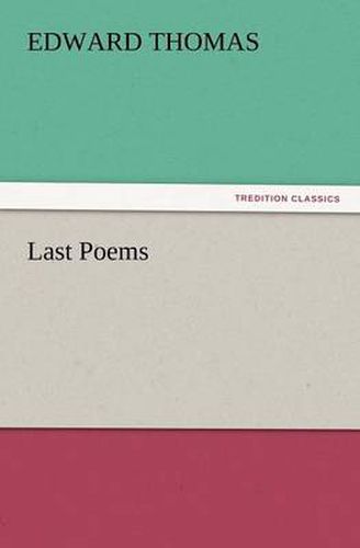 Cover image for Last Poems