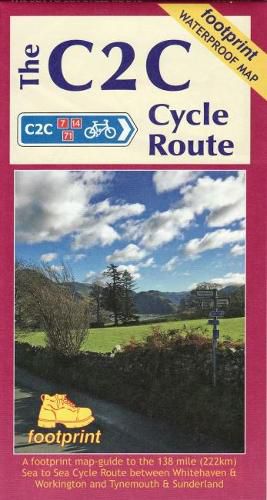 Cover image for The C2C Cycle Route: A footprint map-guide to the 138 mile Sea to Sea Cycle Route