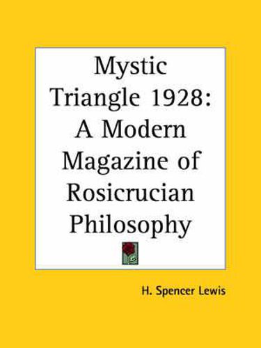 Cover image for Mystic Triangle (1928): A Modern Magazine of Rosicrucian Philosophy