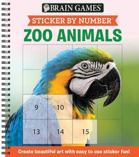 Cover image for Sticker by Number: Zoo Animals