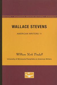 Cover image for Wallace Stevens - American Writers 11: University of Minnesota Pamphlets on American Writers