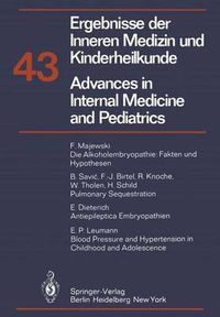 Cover image for Advances in Internal Medicine and pediatrics/Ergebnisse der Inneren Medizin und Kinderheilkunde