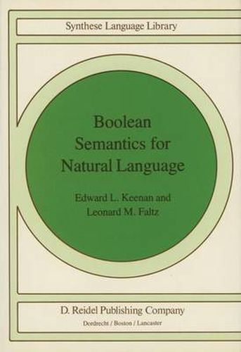 Cover image for Boolean Semantics for Natural Language