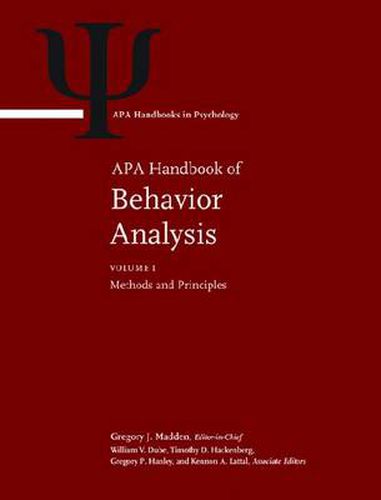 Cover image for Apa Handbook of Behavior Analysis
