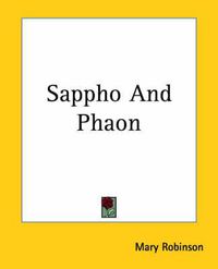 Cover image for Sappho And Phaon