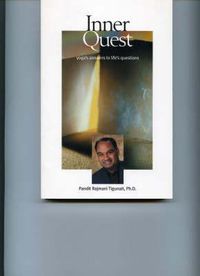 Cover image for Inner Quest: Yogas Answers to Lifes Questions