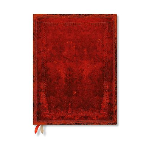 Red Moroccan Bold (Old Leather Collection) Ultra 12-month Business Planner Softcover Flexi Dayplanner 2025 (Elastic Band Closure)