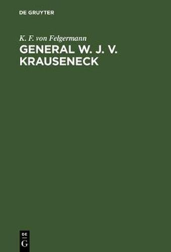 Cover image for General W. J. v. Krauseneck