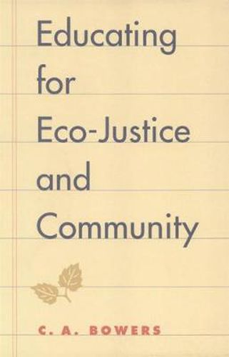 Cover image for Educating for Eco-justice and Community