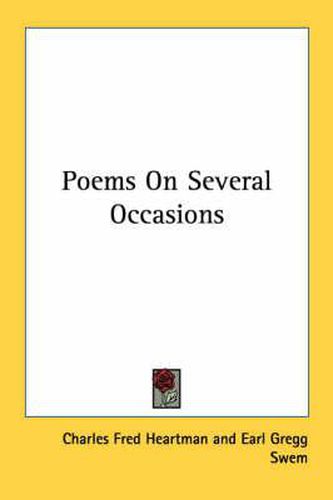 Cover image for Poems on Several Occasions