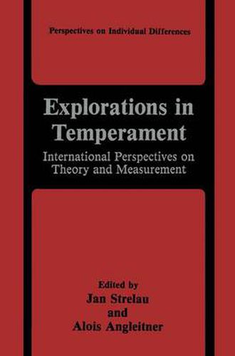 Cover image for Explorations in Temperament: International Perspectives on Theory and Measurement