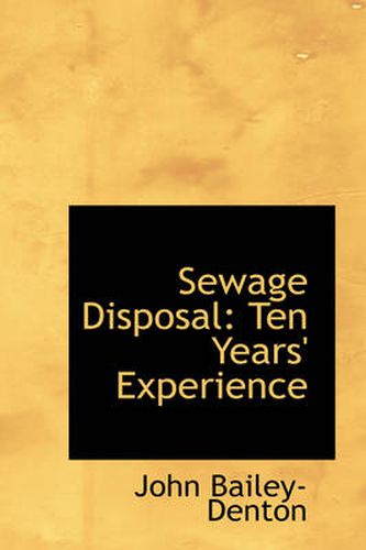 Cover image for Sewage Disposal