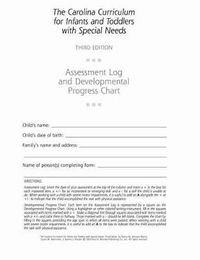 Cover image for Assessment Log and Developmental Progress Charts for Infants and Toddlers (CCITSN)