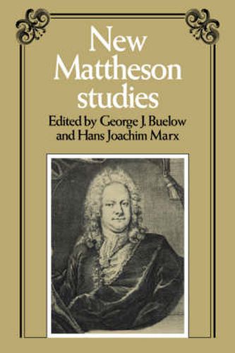 Cover image for New Mattheson Studies