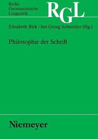 Cover image for Philosophie der Schrift