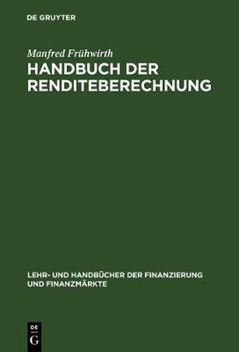 Cover image for Handbuch der Renditeberechnung