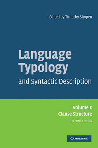 Cover image for Language Typology and Syntactic Description: Volume 1, Clause Structure