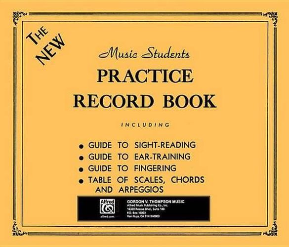 Cover image for The New Music Students Practice Record Book