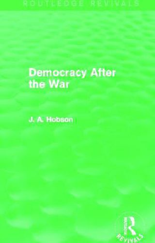 Cover image for Democracy After The War