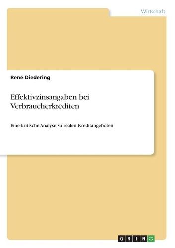 Cover image for Effektivzinsangaben bei Verbraucherkrediten