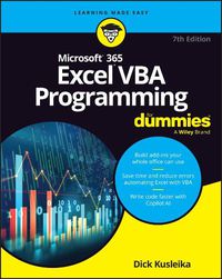 Cover image for Microsoft 365 Excel VBA Programming For Dummies