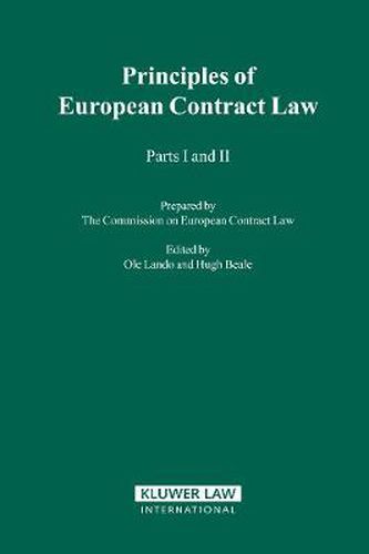 Cover image for The Principles of European Contract Law