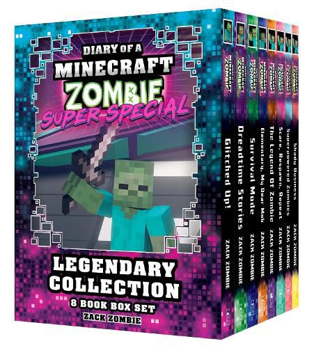 Cover image for Diary Of A Minecraft Zombie Super Special Legendary Collection: 8 Book Box Set