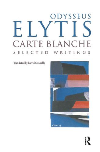 Cover image for Carte Blanche: Selected Writings