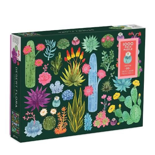 Cover image for Desert Flora 1000 Piece Puzzle with Shaped Pieces