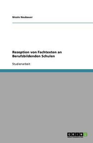 Rezeption von Fachtexten an Berufsbildenden Schulen