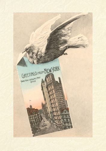 Cover image for Vintage Lined Notebook Greetings from New York City, Carrier Pigeon