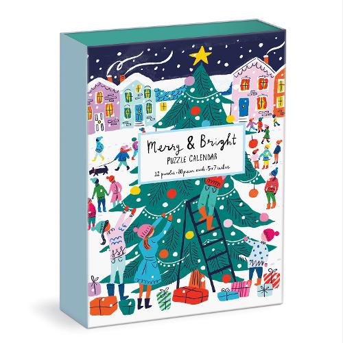 Cover image for Louise Cunningham Merry and Bright 12 Days of Christmas Advent Puzzle Calendar